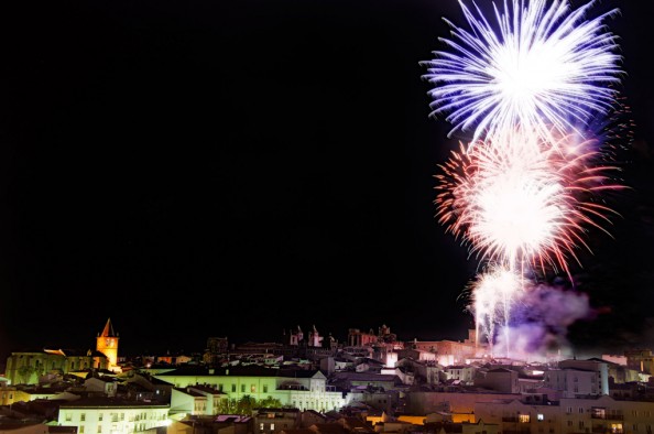 Fuegos artificiales en Cáceres