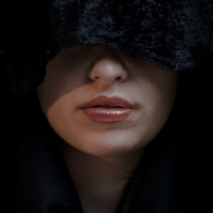 Woman hood protrait lips Woman hood protrait lips