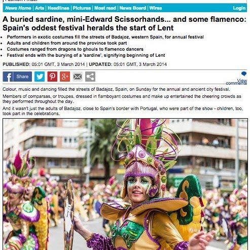 DailyMail – Carnaval Badajoz